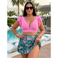 ⏰Last Day Sale 65% OFF Tropical Print Skirted Two Piece Swimsuit Quick Dry Beach Bathing Suit