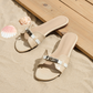 🔥60% OFF Women's Elegant Single Strap Slip-On Sandals Open Toe Flat Slides Casual Summer Beach Sandals