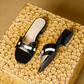 🔥60% OFF Women's Elegant Single Strap Slip-On Sandals Open Toe Flat Slides Casual Summer Beach Sandals