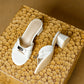 🔥60% OFF Women's Elegant Single Strap Slip-On Sandals Open Toe Flat Slides Casual Summer Beach Sandals