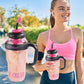 ✨Last Day 60% OFF🔥Stylish Large Capacity Sports Water Bottle with Straw (🎁FREE 7-in-1 Cleaning Brush Set)