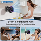 ⏰Last Day Sale 65% OFF Wall-Mount & Desktop Cooling Fan, 180° Rotatable Space-Saving Fan with Night Light