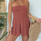 ☀️Summer Hot Sale 50% OFF🌊Women Ruched Strapless Tube Dress for Beach Holiday👗