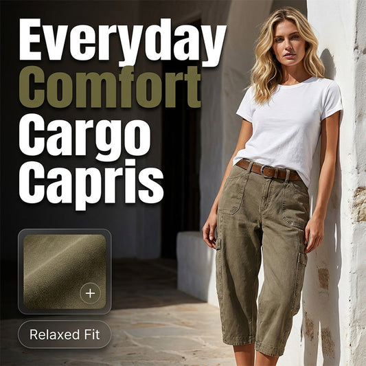 👖 52% OFF NOW! 🌿 Women's Relaxed Casual Cargo Capris – Spacious Utility Pockets, Breathable Fabric & Relaxed Fit – Everyday Comfort, Warm Weather Ready ✨