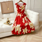 🎁 Limited Time Gift! Free Heart Necklace 💖🔥50% OFF Half Price 👗Women's Sleeveless Floral Print Dress, Lightweight Flowy Summer Dress for Party, Beach & Daily Wear