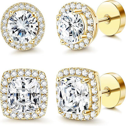 🔥50% OFF Half Price ✨Sparkling Ear Studs for Women, Shiny Cubic Zirconia Mini Stud Earrings Hypoallergenic Daily Jewelry Gift