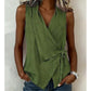 🔥50% OFF Women's Halter Sleeveless Casual Blouse, Soft Breathable Summer Tank Top, Elegant Loose Fit Daily Shirts for Vacation & Streetwear