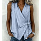 🔥50% OFF Women's Halter Sleeveless Casual Blouse, Soft Breathable Summer Tank Top, Elegant Loose Fit Daily Shirts for Vacation & Streetwear