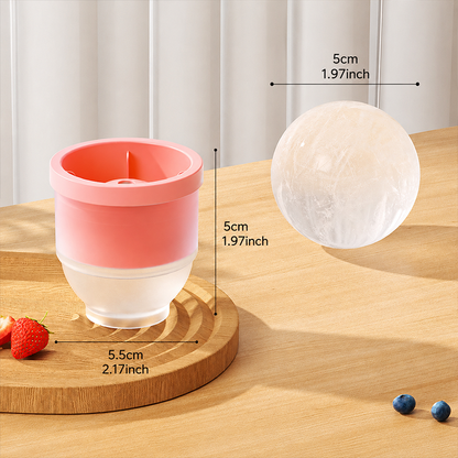 ⏰Last Day Sale 65% OFF Large Silicone Ice Sphere Mold, Thick Durable Ice Ball Tray for Whiskey Bourbon Drinks