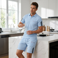 🎁FREE SHIPPING!!!⏰Last Day Sale 65% OFF Men's Casual Short-Sleeve Shorts Set, Lightweight Summer Loungewear Outfit