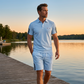 🎁FREE SHIPPING!!!⏰Last Day Sale 65% OFF Men's Casual Short-Sleeve Shorts Set, Lightweight Summer Loungewear Outfit