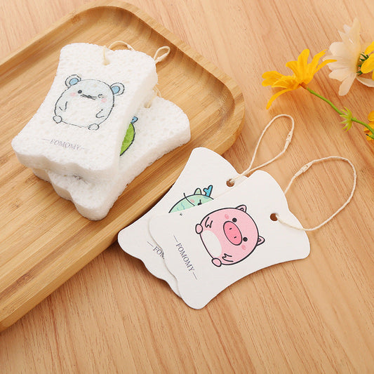 ⏰Last Day Special Price Natural Printing Wood Pulp Cotton Cloth, Quick Dry Lint-Free Eco Dish Rag for Kitchen Bathroom