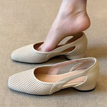 🛒🎁FREE SHIPPING!!!🚨Limited Time 65% Off Women's Square Toe Low Heel Pumps