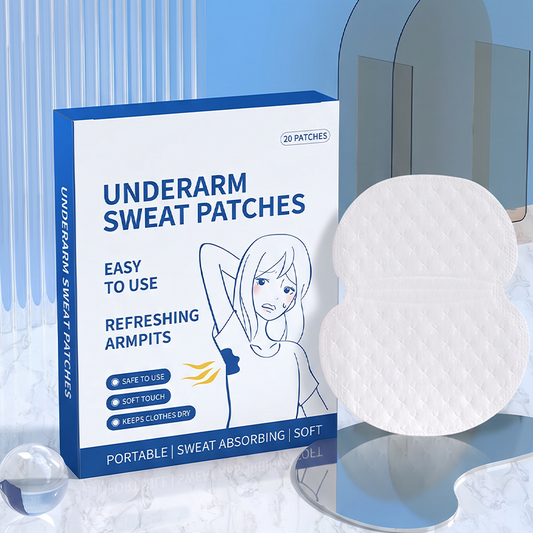 🔥50% OFF 20 PCS Underarm Sweat Pads, Disposable Invisible Armpit Sweat Absorbing Liners, Anti-Odor Anti-Stain Breathable Underarm Pads for Shirts Dresses