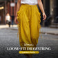 ⏰Last Day Special Price 49%OFF!!!  Women's Loose-Fit Drawstring Lantern Pants, Slimming Baggy Ankle Cuff Pants for Home & Outdoor