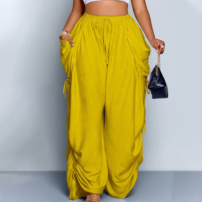 ⏰Last Day Special Price 49%OFF!!!  Women's Loose-Fit Drawstring Lantern Pants, Slimming Baggy Ankle Cuff Pants for Home & Outdoor