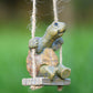 🔥45%‑OFF NOW🐢Whimsical Turtle Swing Decor‑Cute Hanging Ornament for Yard, Tree & Patio Decoration