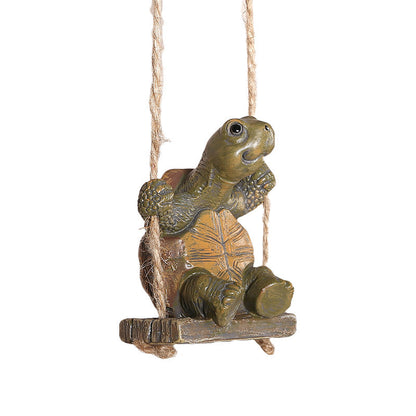 🔥45%‑OFF NOW🐢Whimsical Turtle Swing Decor‑Cute Hanging Ornament for Yard, Tree & Patio Decoration