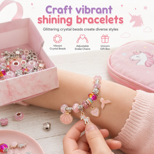 ⏳LIMITED TIME HOT SALE⏳🔥50K+ SOLD!💎50% OFF! Kids DIY Charm Bracelet Kit – Easy bracelet making, keeps kids entertained🎨🎀