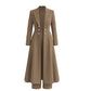50% OFF HOT DEAL ✨ Women's Double-Breasted Knit Set – Elegant Long Coat + Straight Pants, Gold Buttons Chic Winter Look 💕