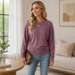 ⏳LIMITED 50% OFF ✨ Women's Crewneck Ruched Hem Top – Soft Casual Daily Blouse 💖